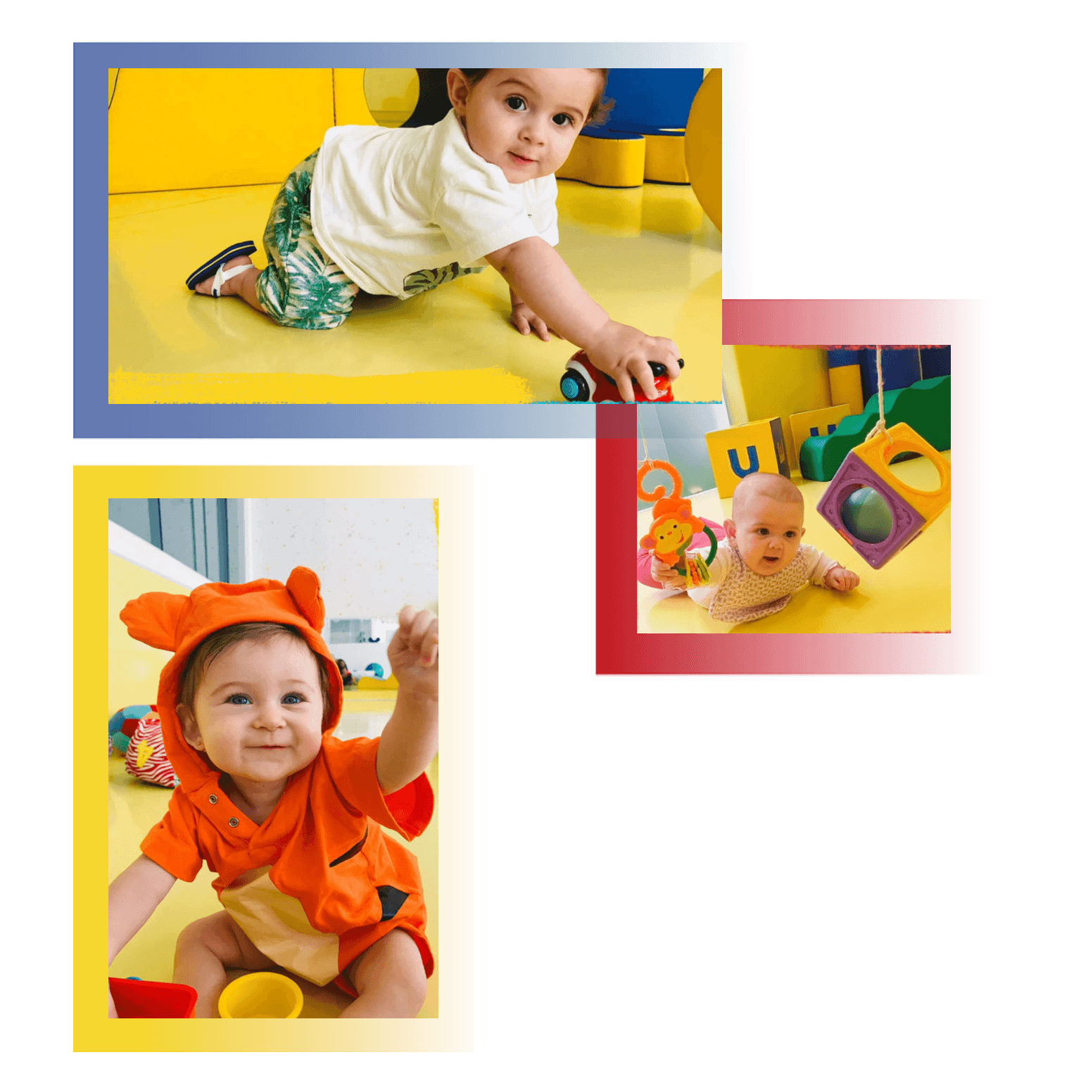 Crianças da turma Berçário e o Sistema Baby Learning do Fadelito